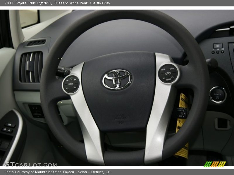 Blizzard White Pearl / Misty Gray 2011 Toyota Prius Hybrid II