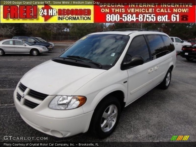 Stone White / Medium Slate Gray 2006 Dodge Grand Caravan SXT