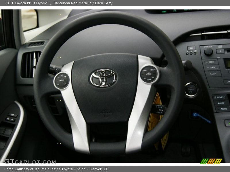 Barcelona Red Metallic / Dark Gray 2011 Toyota Prius Hybrid II