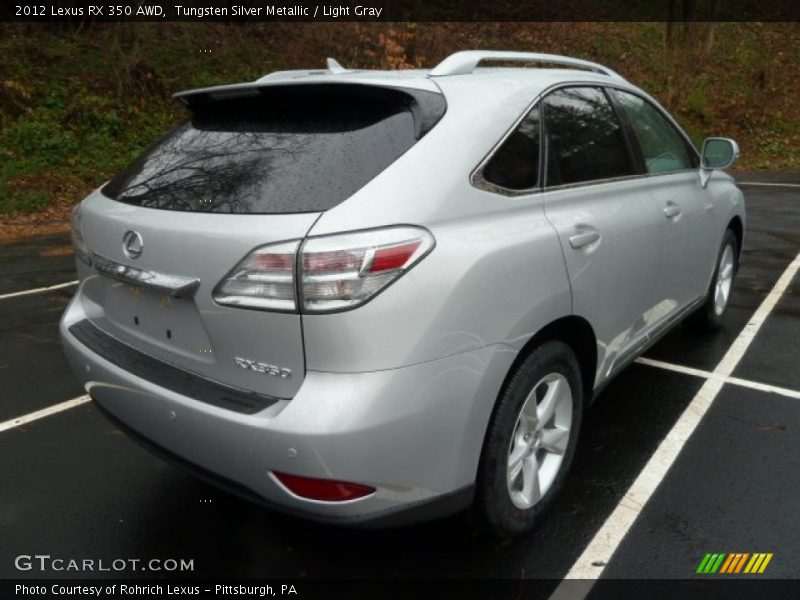 Tungsten Silver Metallic / Light Gray 2012 Lexus RX 350 AWD