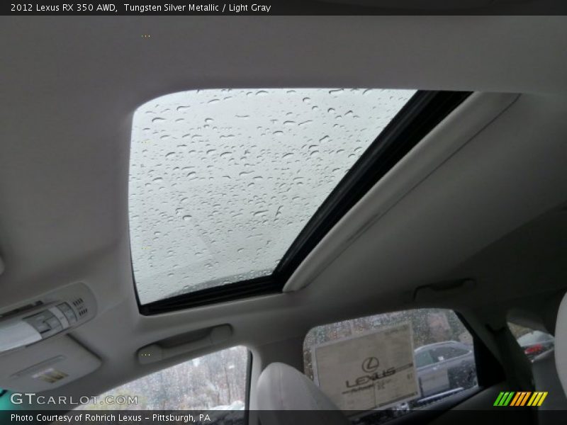 Tungsten Silver Metallic / Light Gray 2012 Lexus RX 350 AWD