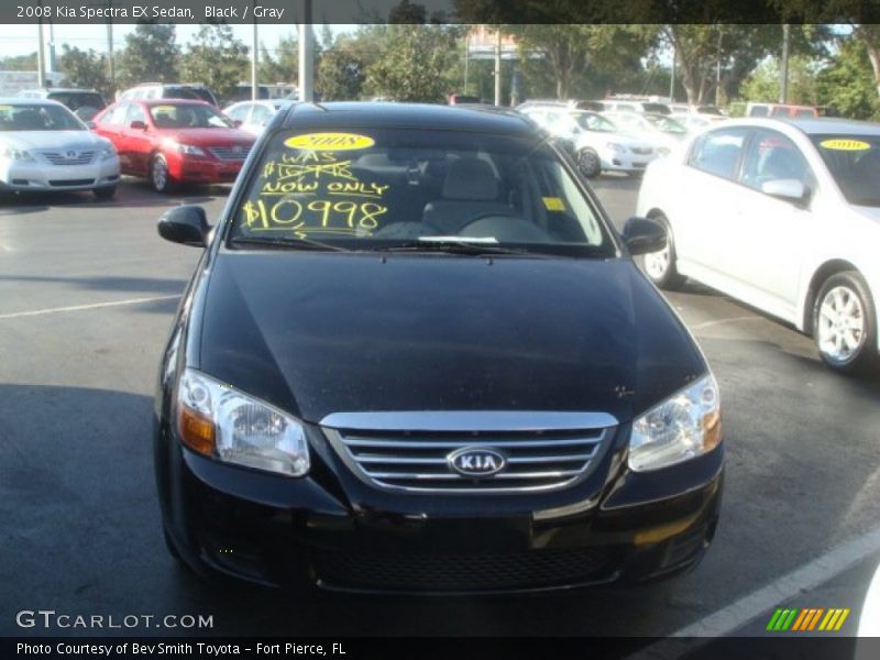 Black / Gray 2008 Kia Spectra EX Sedan