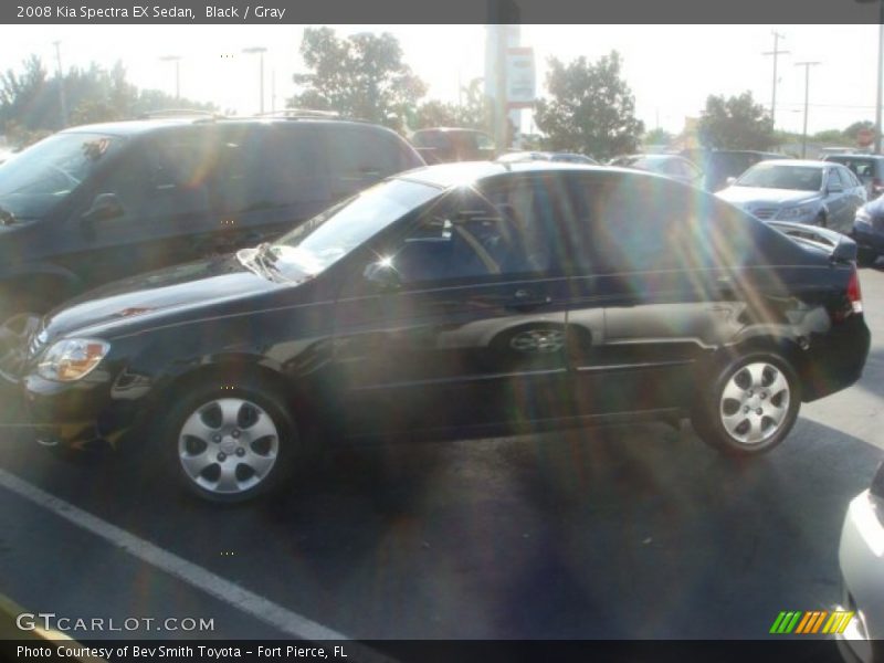 Black / Gray 2008 Kia Spectra EX Sedan
