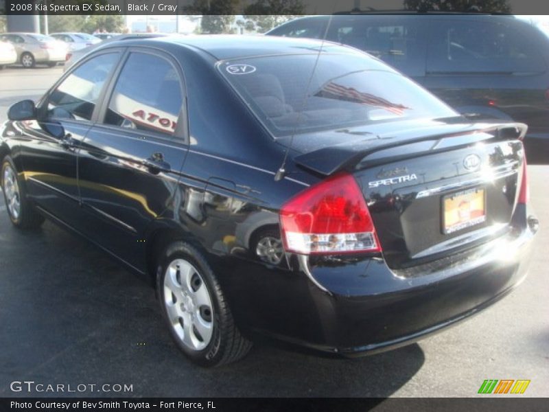 Black / Gray 2008 Kia Spectra EX Sedan