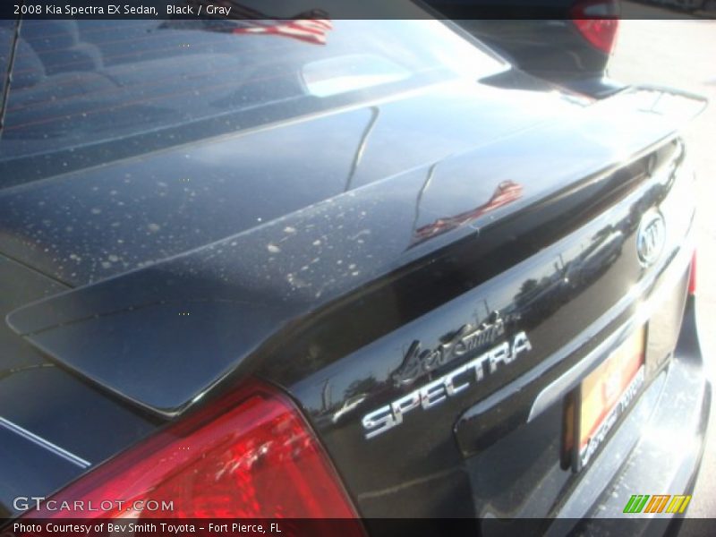 Black / Gray 2008 Kia Spectra EX Sedan
