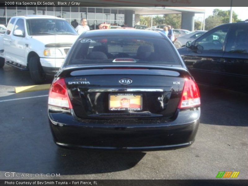 Black / Gray 2008 Kia Spectra EX Sedan