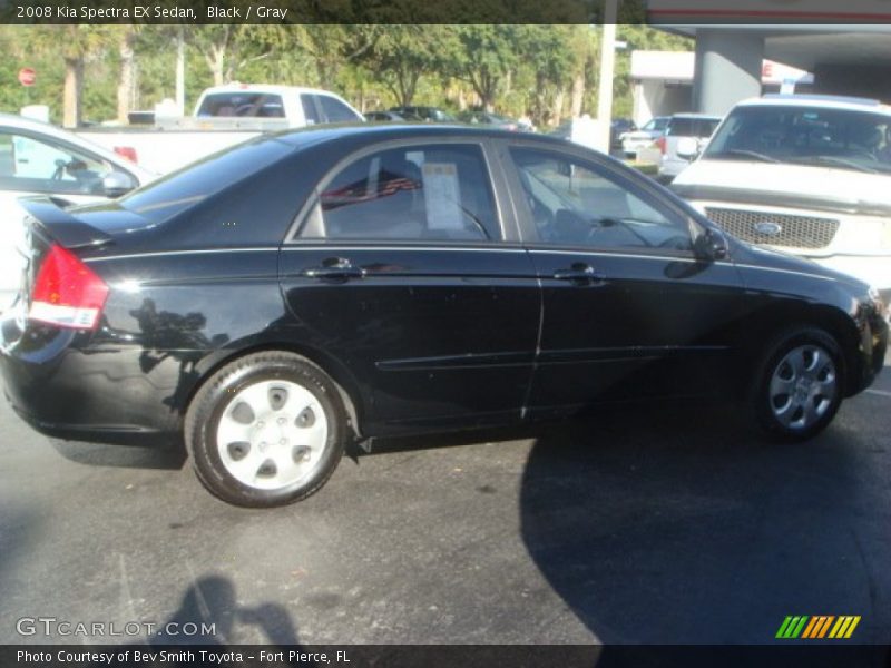 Black / Gray 2008 Kia Spectra EX Sedan