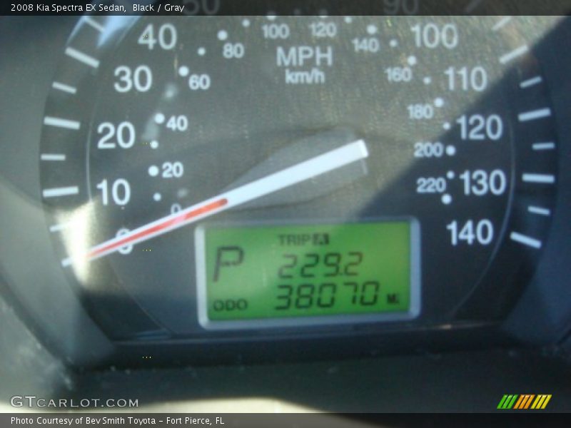 Black / Gray 2008 Kia Spectra EX Sedan