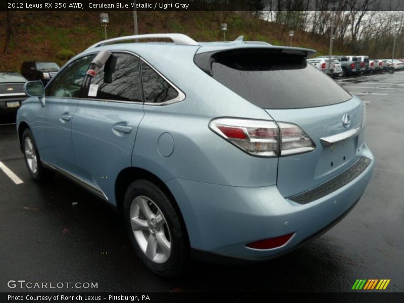 Cerulean Blue Metallic / Light Gray 2012 Lexus RX 350 AWD