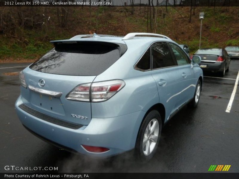 Cerulean Blue Metallic / Light Gray 2012 Lexus RX 350 AWD