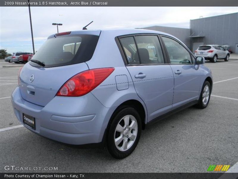 Arctic Blue / Charcoal 2009 Nissan Versa 1.8 S Hatchback