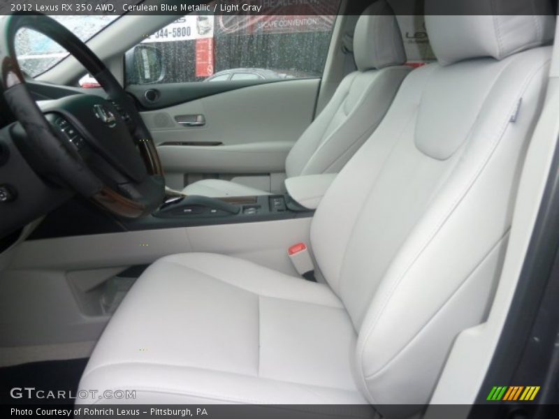 Cerulean Blue Metallic / Light Gray 2012 Lexus RX 350 AWD