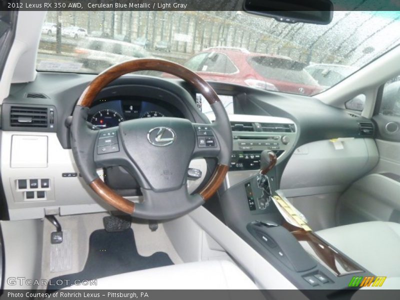 Cerulean Blue Metallic / Light Gray 2012 Lexus RX 350 AWD