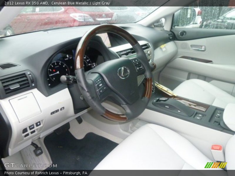 Cerulean Blue Metallic / Light Gray 2012 Lexus RX 350 AWD