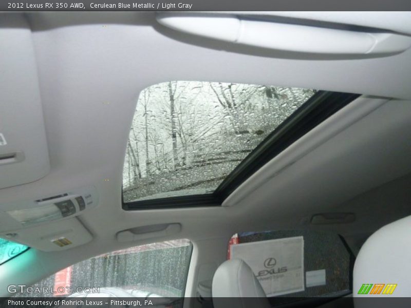 Cerulean Blue Metallic / Light Gray 2012 Lexus RX 350 AWD