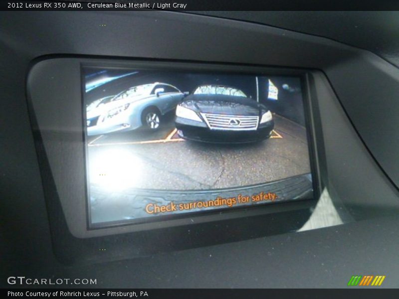 Cerulean Blue Metallic / Light Gray 2012 Lexus RX 350 AWD