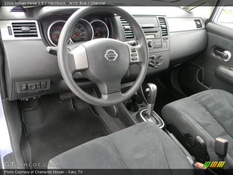 Arctic Blue / Charcoal 2009 Nissan Versa 1.8 S Hatchback