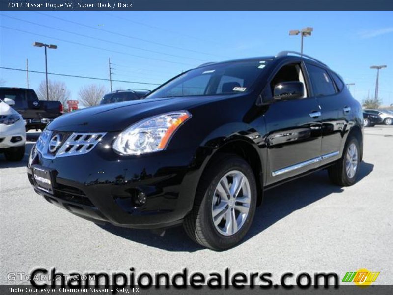 Super Black / Black 2012 Nissan Rogue SV