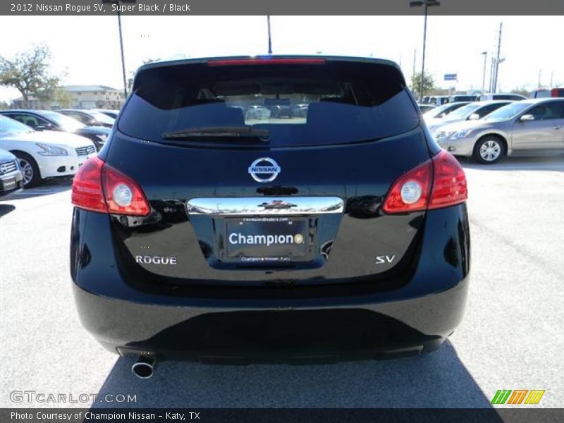 Super Black / Black 2012 Nissan Rogue SV