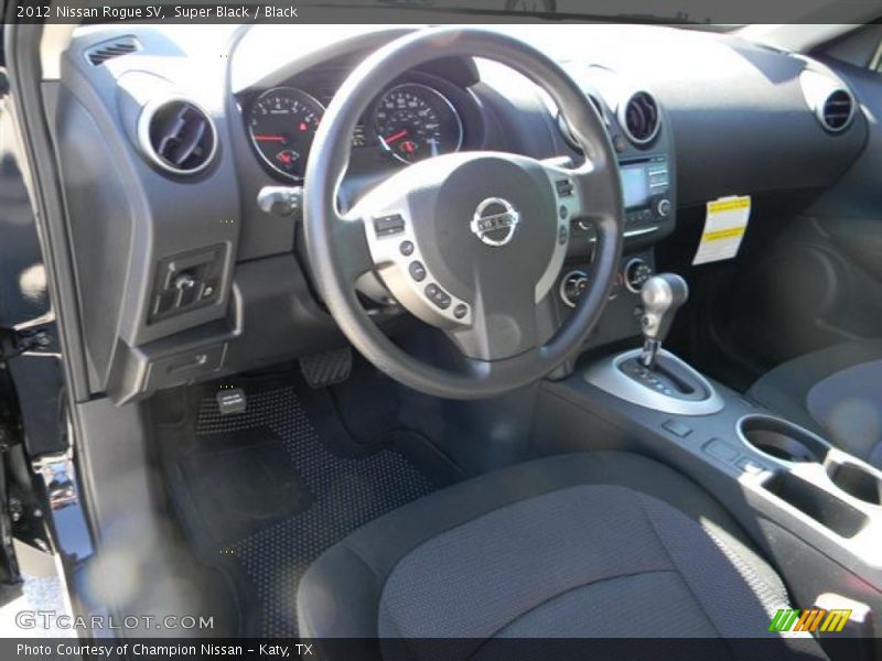 Super Black / Black 2012 Nissan Rogue SV