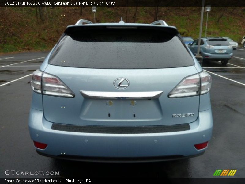 Cerulean Blue Metallic / Light Gray 2012 Lexus RX 350 AWD