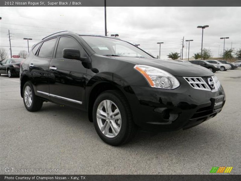 Super Black / Black 2012 Nissan Rogue SV