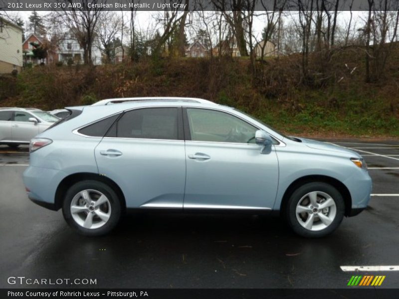 Cerulean Blue Metallic / Light Gray 2012 Lexus RX 350 AWD