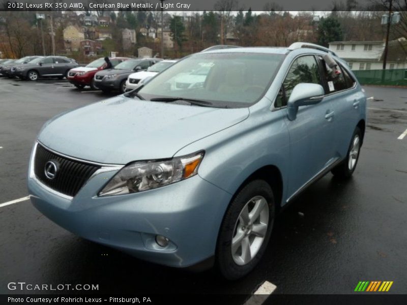 Cerulean Blue Metallic / Light Gray 2012 Lexus RX 350 AWD