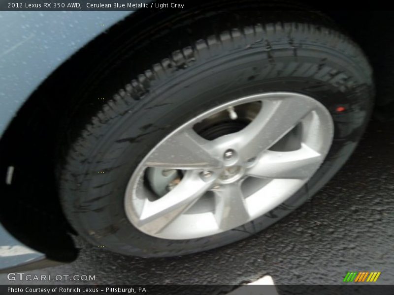 Cerulean Blue Metallic / Light Gray 2012 Lexus RX 350 AWD