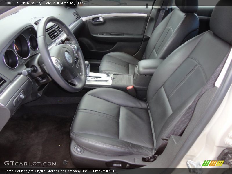 Gold Mist Metallic / Black 2009 Saturn Aura XR
