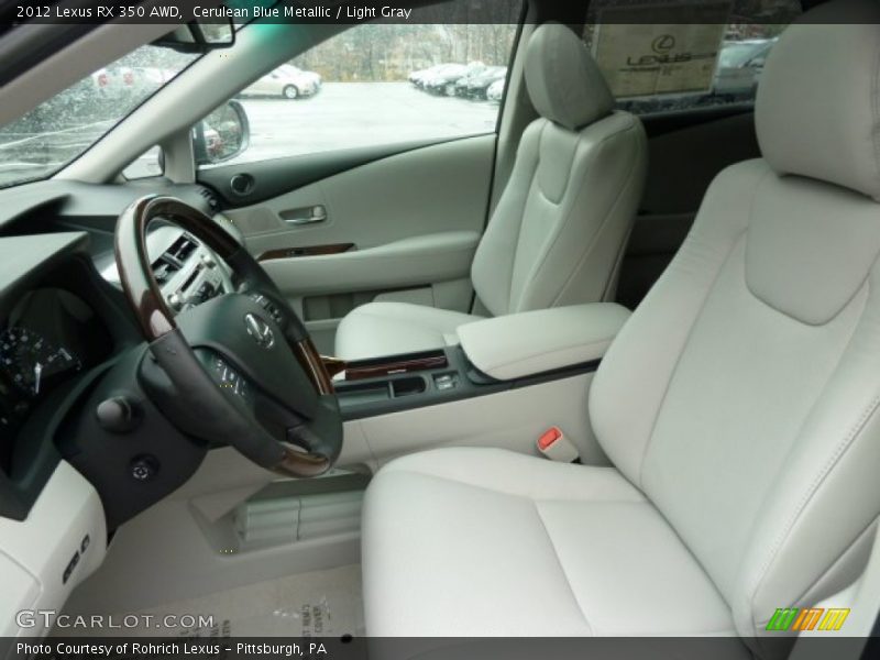 Cerulean Blue Metallic / Light Gray 2012 Lexus RX 350 AWD