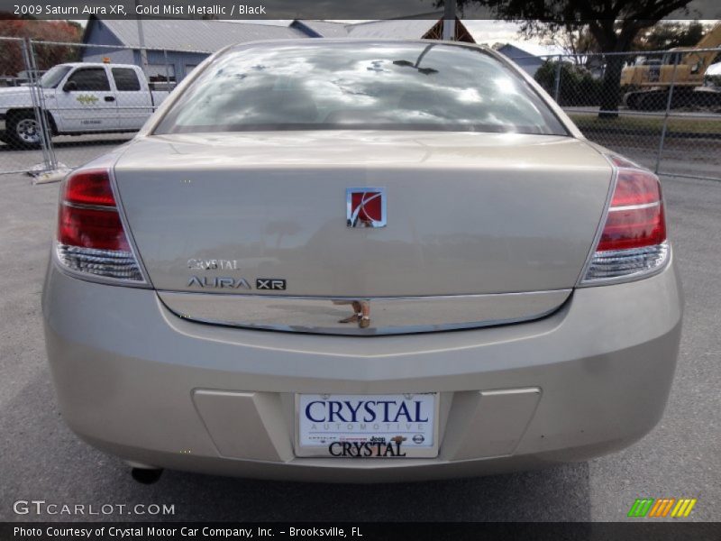 Gold Mist Metallic / Black 2009 Saturn Aura XR