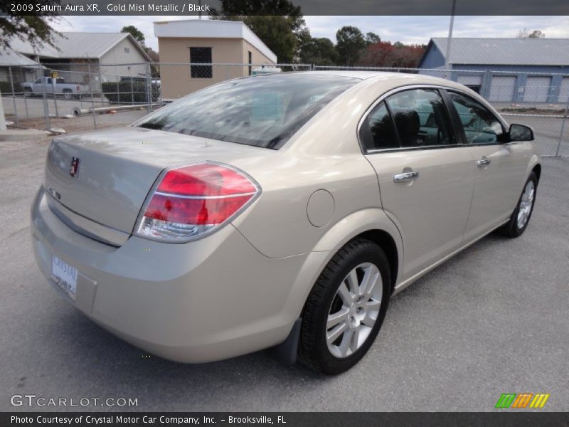 Gold Mist Metallic / Black 2009 Saturn Aura XR