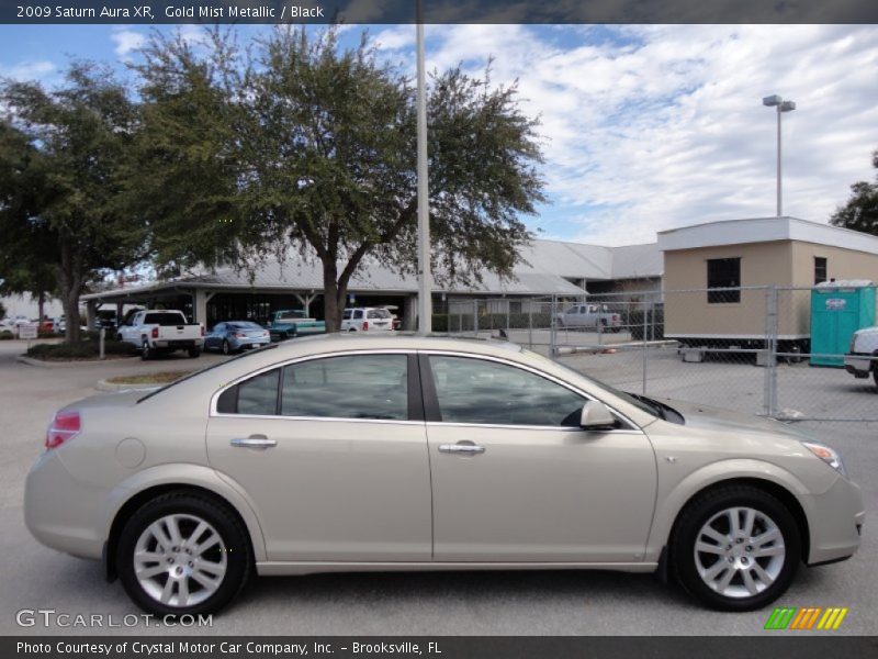 Gold Mist Metallic / Black 2009 Saturn Aura XR