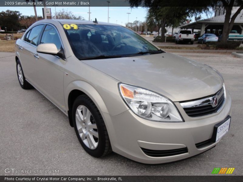 Gold Mist Metallic / Black 2009 Saturn Aura XR