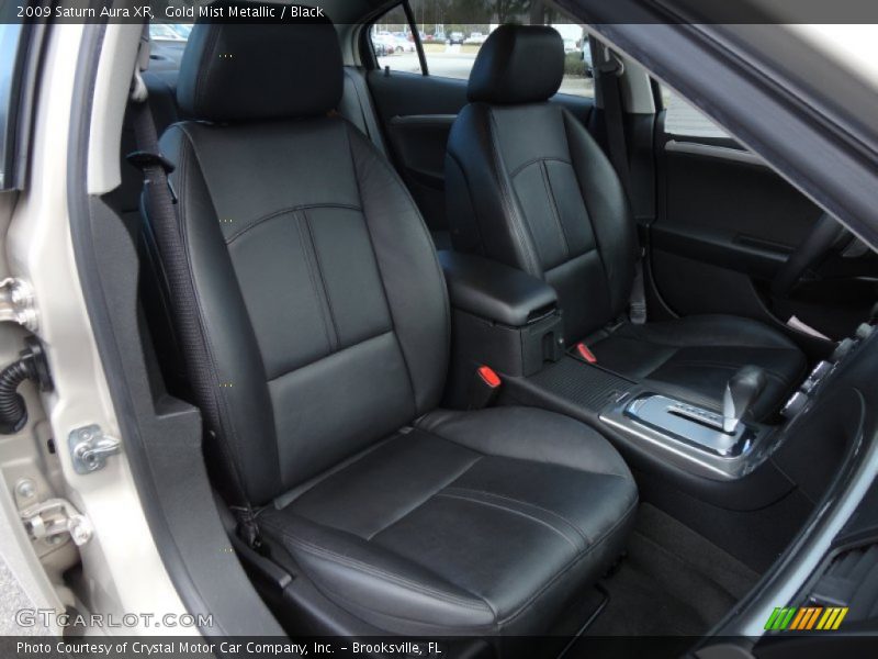 Gold Mist Metallic / Black 2009 Saturn Aura XR