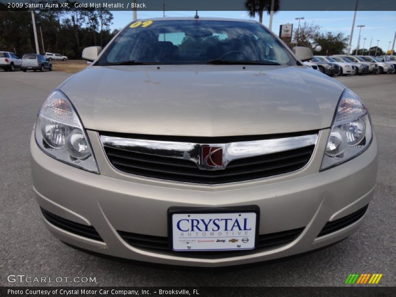 Gold Mist Metallic / Black 2009 Saturn Aura XR