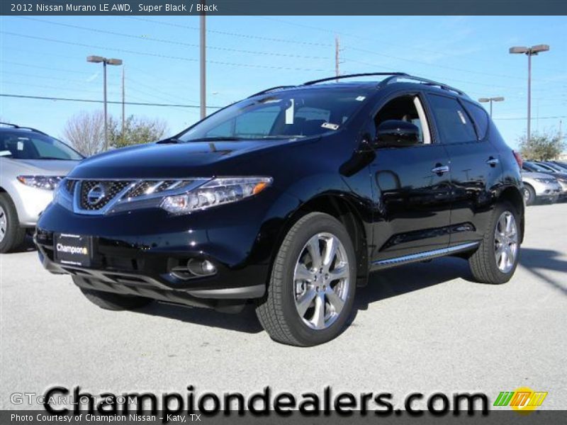 Super Black / Black 2012 Nissan Murano LE AWD