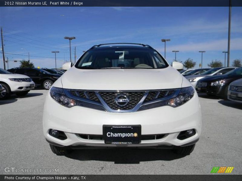 Pearl White / Beige 2012 Nissan Murano LE