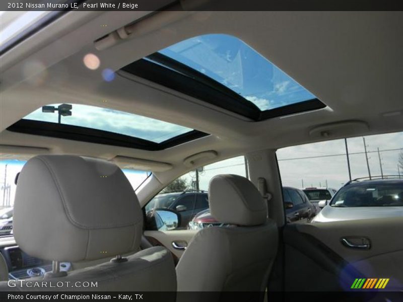 Pearl White / Beige 2012 Nissan Murano LE