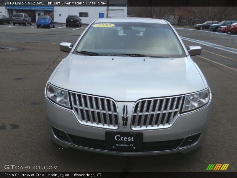 Brilliant Silver Metallic / Steel Gray 2010 Lincoln MKZ AWD