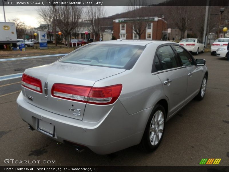 Brilliant Silver Metallic / Steel Gray 2010 Lincoln MKZ AWD