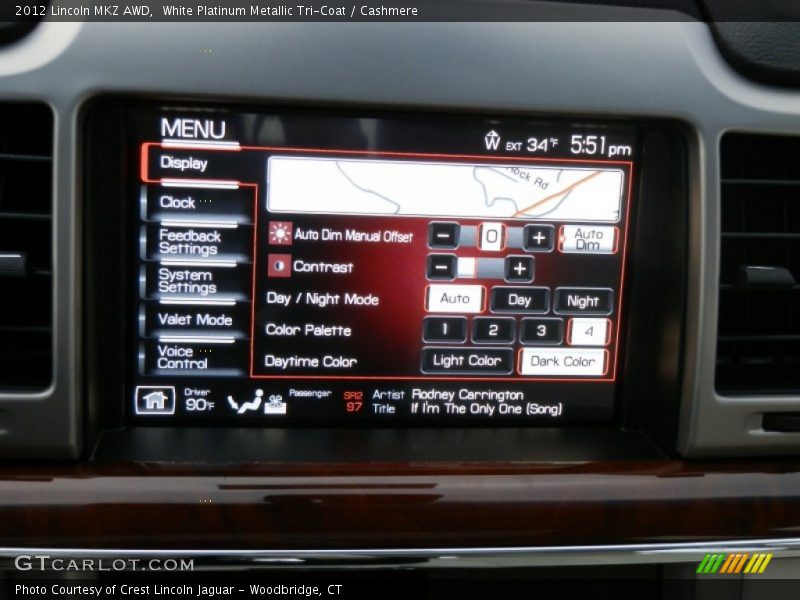White Platinum Metallic Tri-Coat / Cashmere 2012 Lincoln MKZ AWD