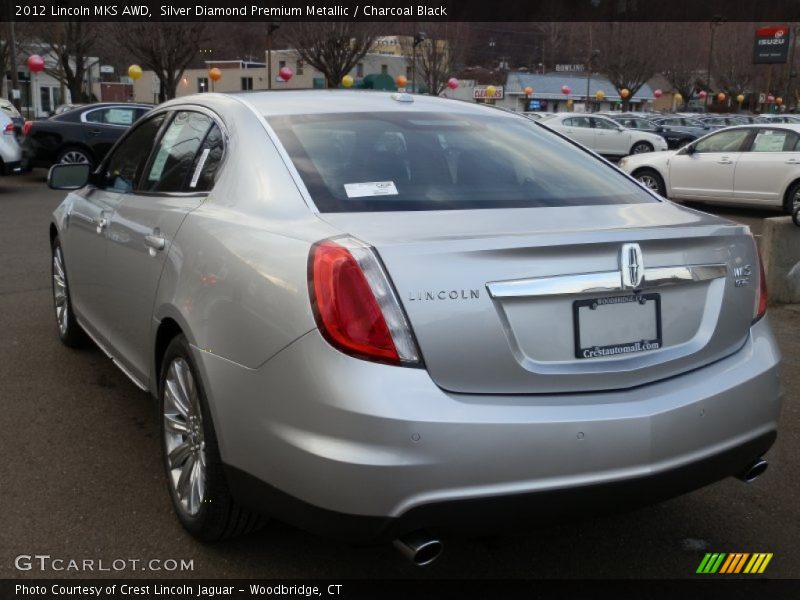 Silver Diamond Premium Metallic / Charcoal Black 2012 Lincoln MKS AWD