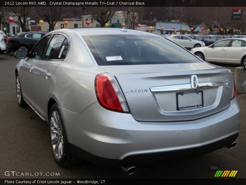 Crystal Champagne Metallic Tri-Coat / Charcoal Black 2012 Lincoln MKS AWD