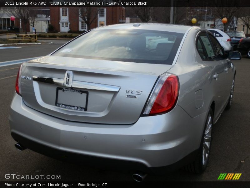 Crystal Champagne Metallic Tri-Coat / Charcoal Black 2012 Lincoln MKS AWD