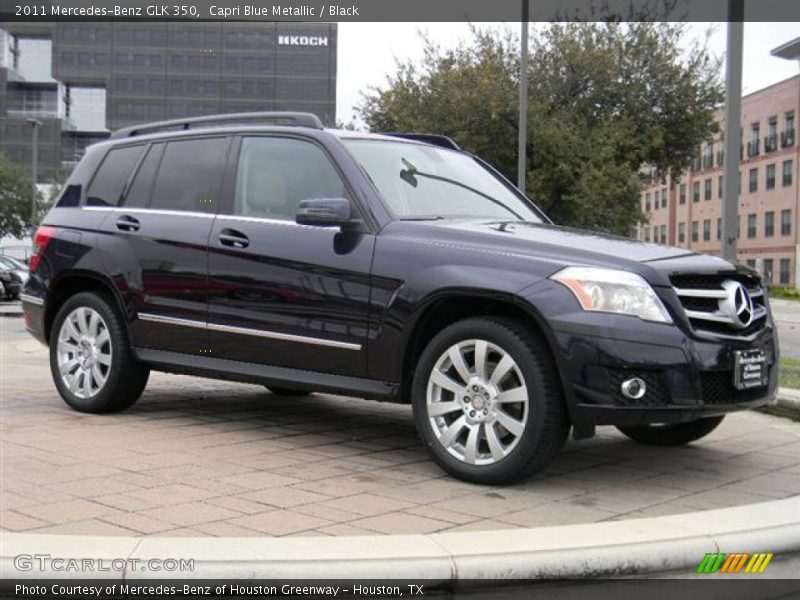 Capri Blue Metallic / Black 2011 Mercedes-Benz GLK 350
