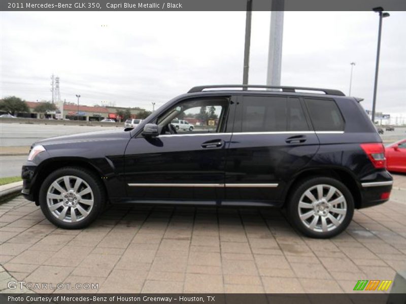 Capri Blue Metallic / Black 2011 Mercedes-Benz GLK 350