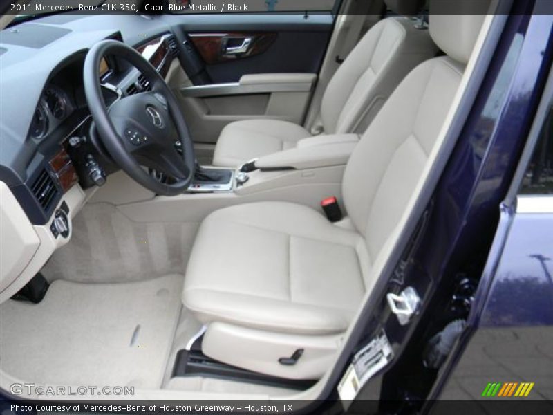 Capri Blue Metallic / Black 2011 Mercedes-Benz GLK 350