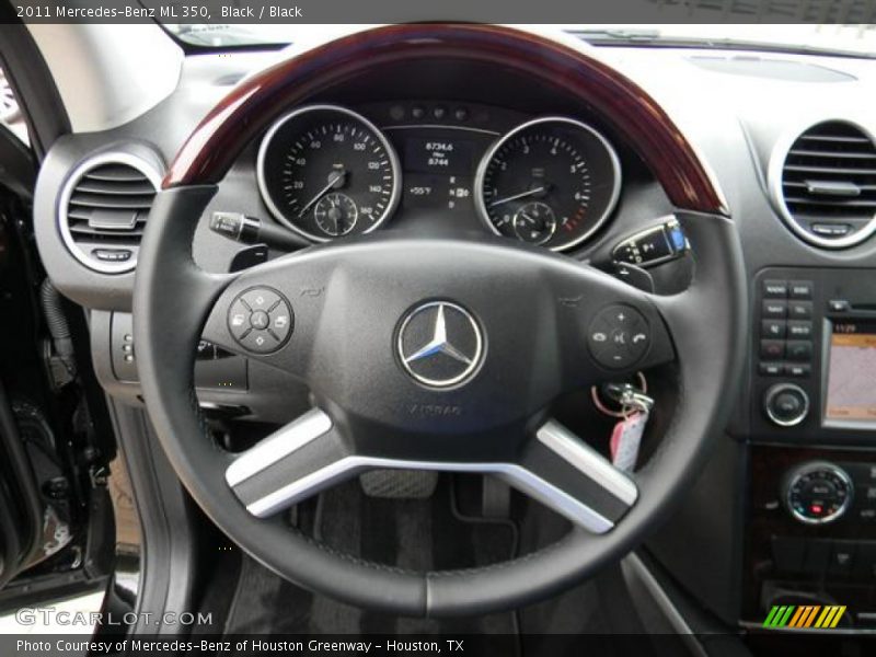 Black / Black 2011 Mercedes-Benz ML 350